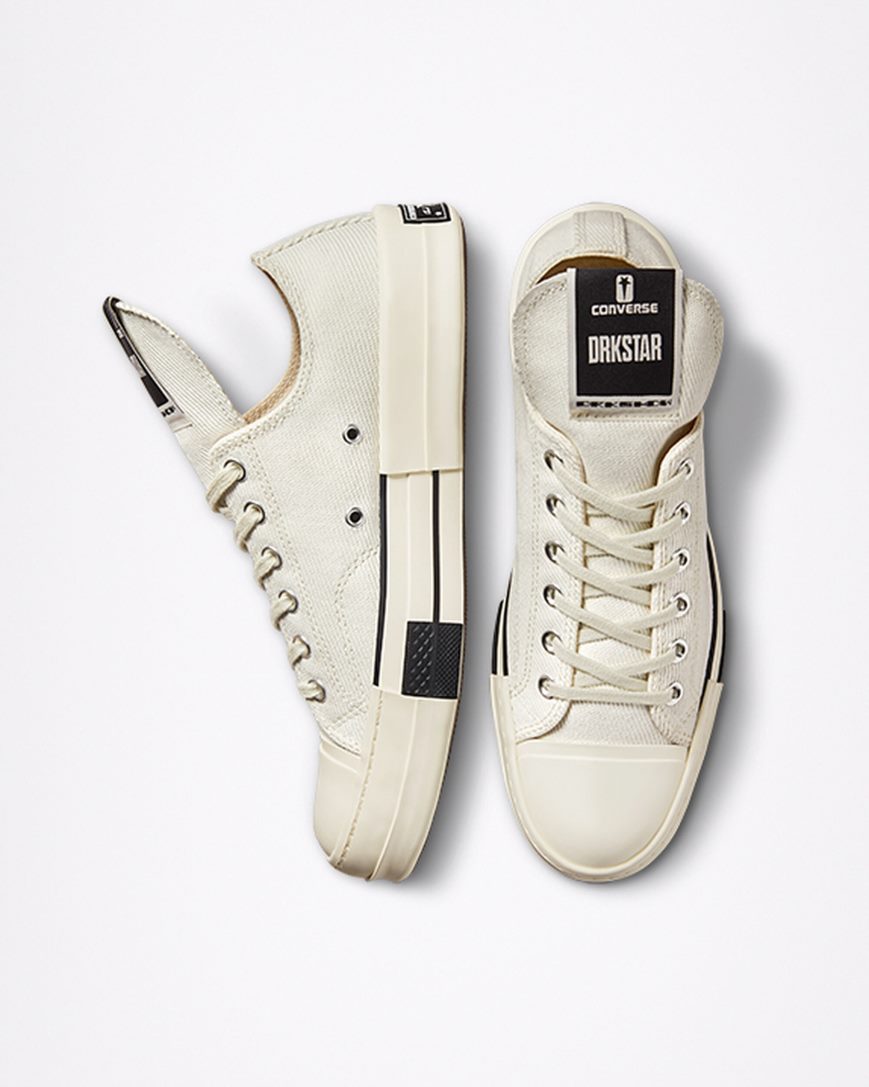 Women's Converse x DRKSHDW DRKSTAR Chuck 70 Low Top Shoes White / Black | AU 43C06Q